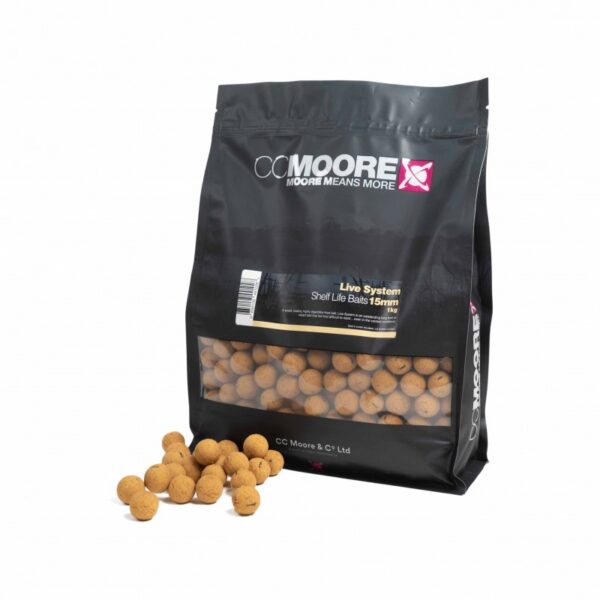 Live System Boilies 1 kilo 15mm shelf life